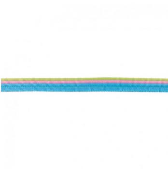 Paspelband - dreifarbig - aqua/rosa/lime - 18 mm